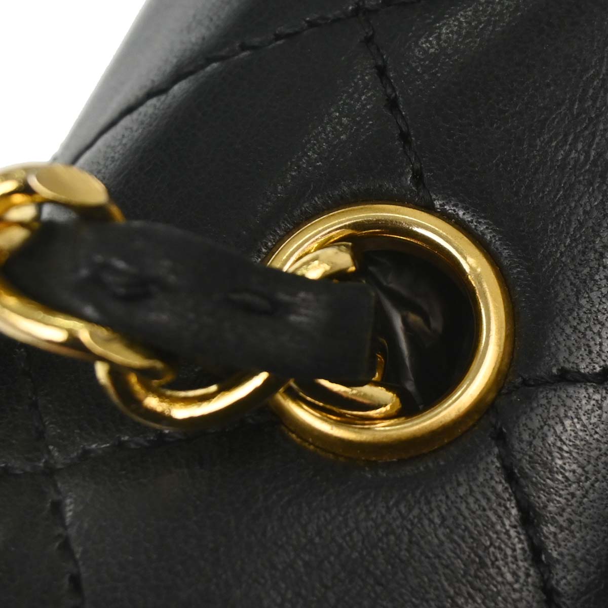 Chanel Black Lambskin Turnlock Mini Full Flap Shoulder Bag