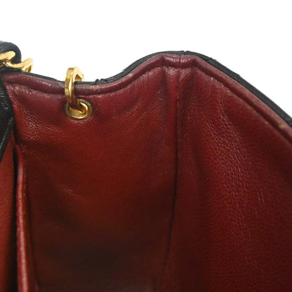 Chanel Black Lambskin Turnlock Mini Full Flap Shoulder Bag
