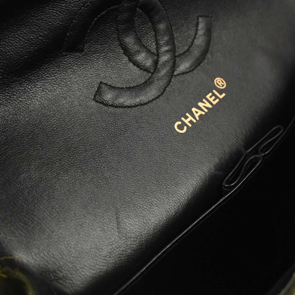 Chanel Moss Green Wool Medium Classic Double Flap Shoulder Bag