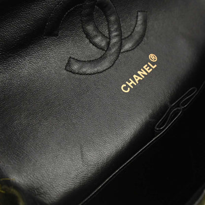 Chanel Moss Green Wool Medium Classic Double Flap Shoulder Bag