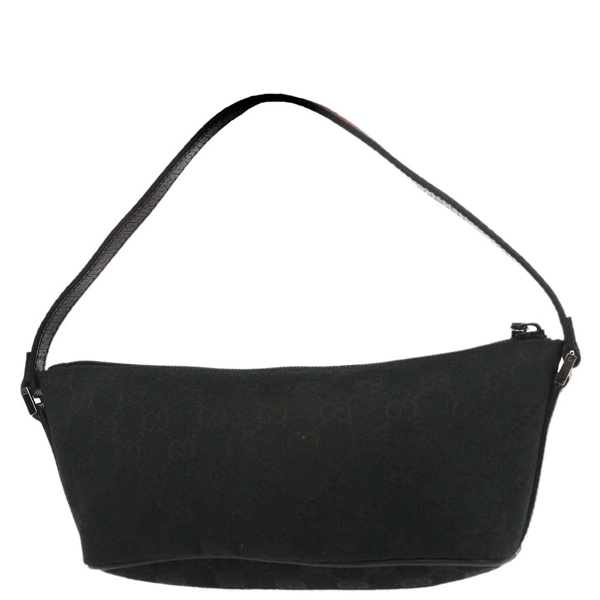 Gucci Black Canvas Sherry Line GG Handbag