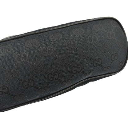 Gucci Black Canvas Sherry Line GG Handbag