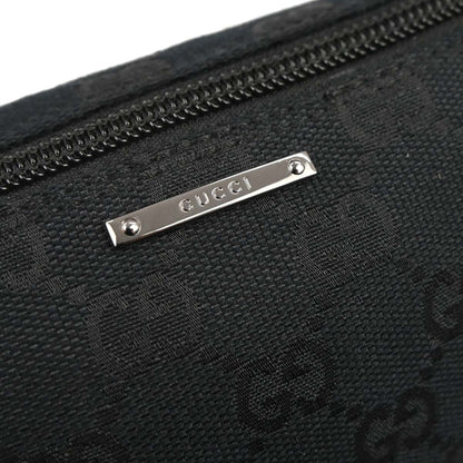 Gucci Black Canvas Sherry Line GG Handbag