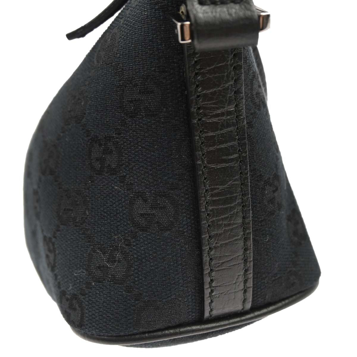 Gucci Black Canvas Sherry Line GG Handbag