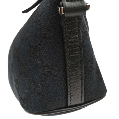 Gucci Black Canvas Sherry Line GG Handbag