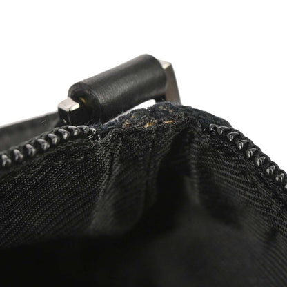 Gucci Black Canvas Sherry Line GG Handbag