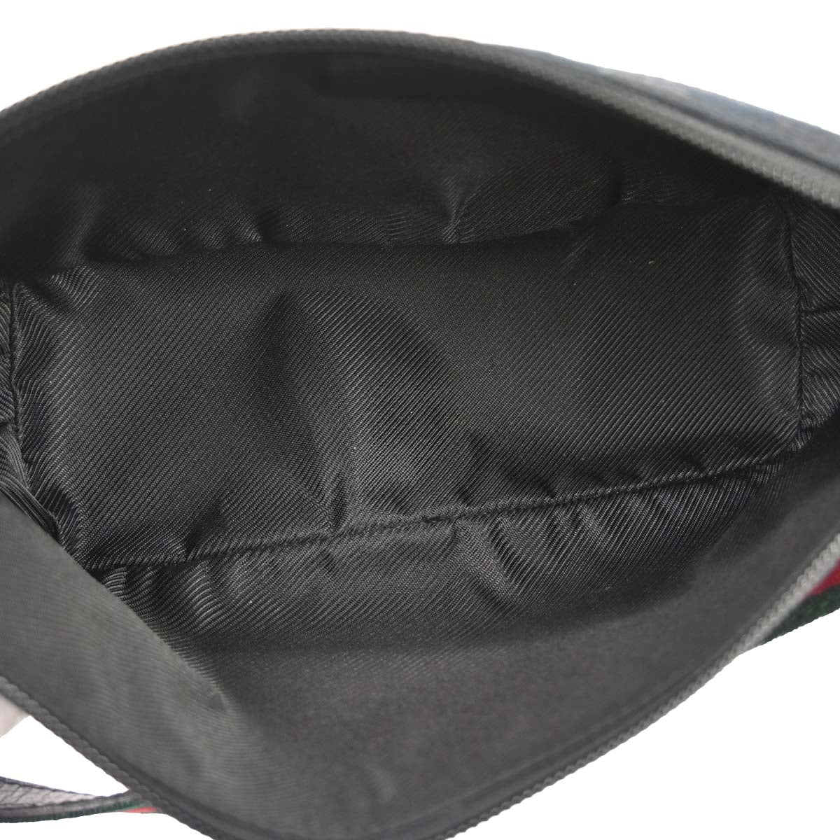 Gucci Black Canvas Sherry Line GG Handbag