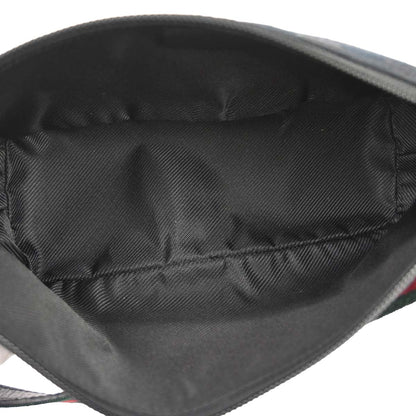 Gucci Black Canvas Sherry Line GG Handbag
