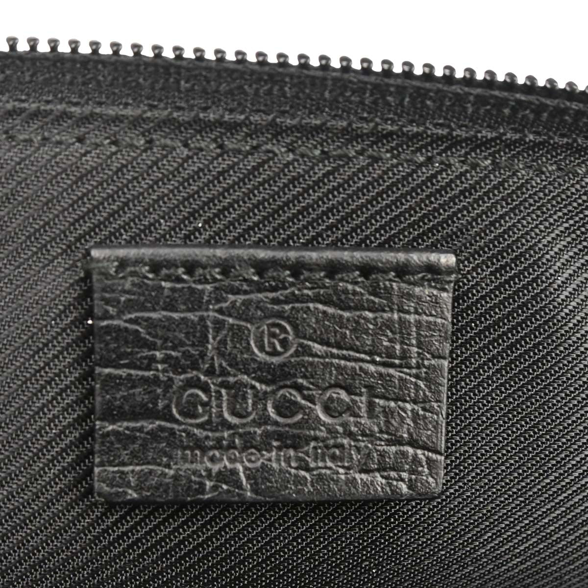 Gucci Black Canvas Sherry Line GG Handbag
