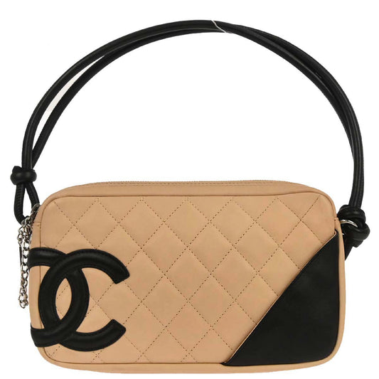 Chanel Beige Calfskin Cambon Ligne Handbag