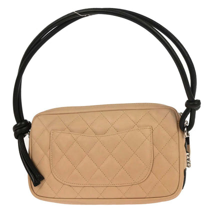 Chanel Beige Calfskin Cambon Ligne Handbag