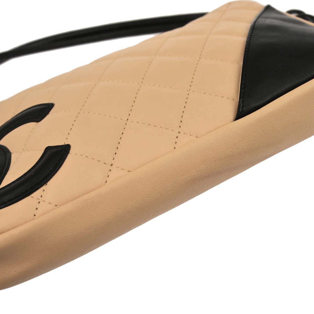 Chanel Beige Calfskin Cambon Ligne Handbag