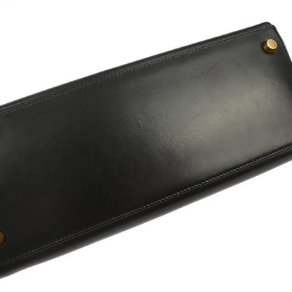 Hermes Black Box Calf Kelly 28 Retourne 2way Shoulder Handbag