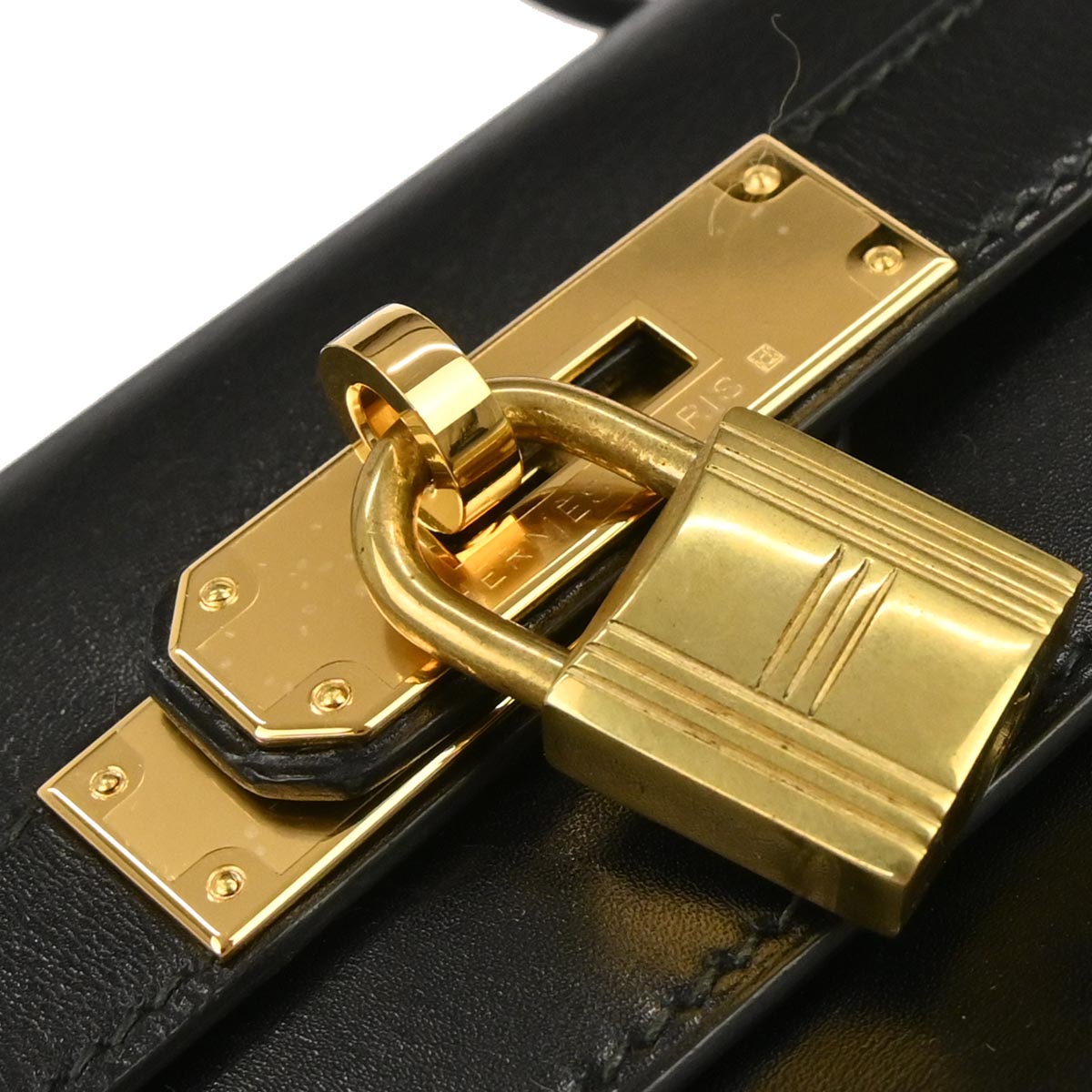 Hermes Black Box Calf Kelly 28 Retourne 2way Shoulder Handbag