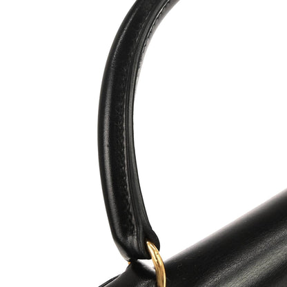 Hermes Black Box Calf Kelly 28 Retourne 2way Shoulder Handbag