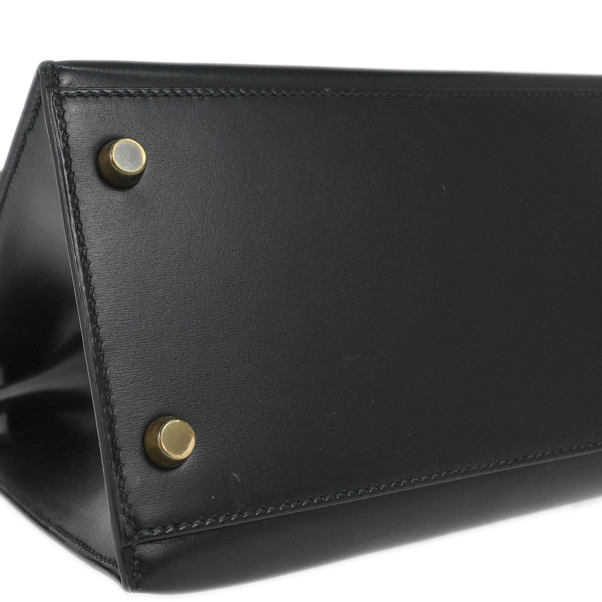 Hermes Black Box Calf Kelly 32 Sellier 2way Shoulder Handbag