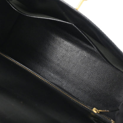 Hermes Black Box Calf Kelly 32 Sellier 2way Shoulder Handbag