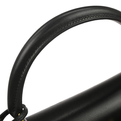 Hermes Black Box Calf Kelly 32 Sellier 2way Shoulder Handbag