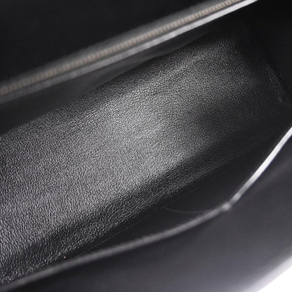 Hermes Black Box Calf Kelly 32 Sellier 2way Shoulder Handbag