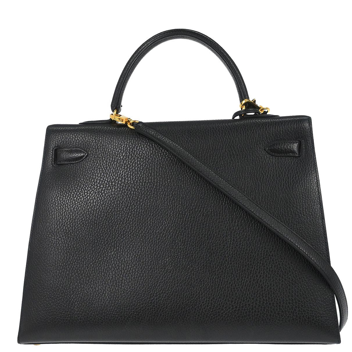 Hermes Black Ardennes Kelly 35 Sellier 2way Shoulder Handbag