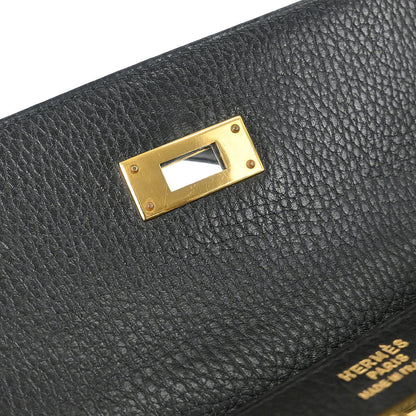 Hermes Black Ardennes Kelly 35 Sellier 2way Shoulder Handbag