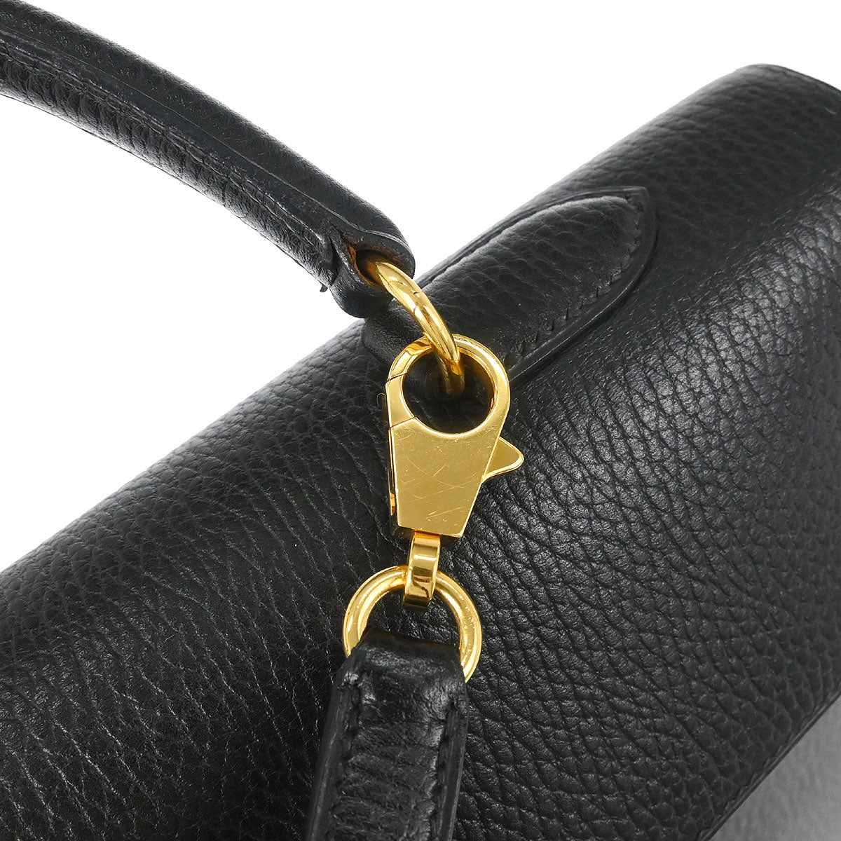 Hermes Black Ardennes Kelly 35 Sellier 2way Shoulder Handbag