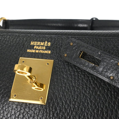Hermes Black Ardennes Kelly 35 Sellier 2way Shoulder Handbag