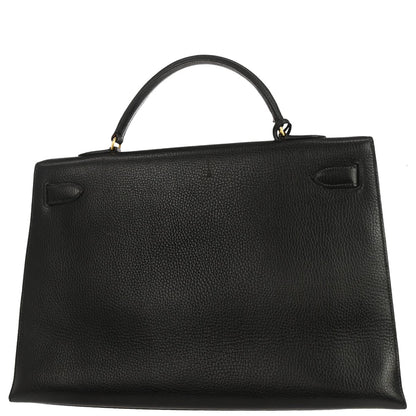 Hermes Black Ardennes Kelly 40 Sellier Handbag
