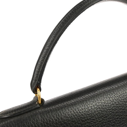 Hermes Black Ardennes Kelly 40 Sellier Handbag