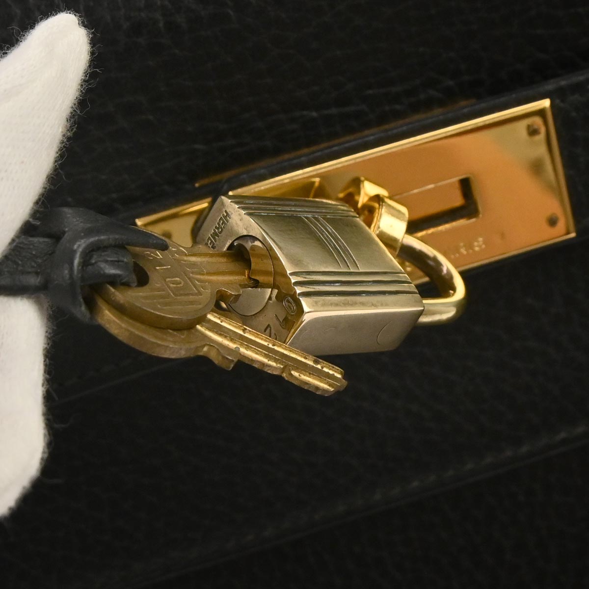 Hermes Black Ardennes Kelly 40 Sellier Handbag