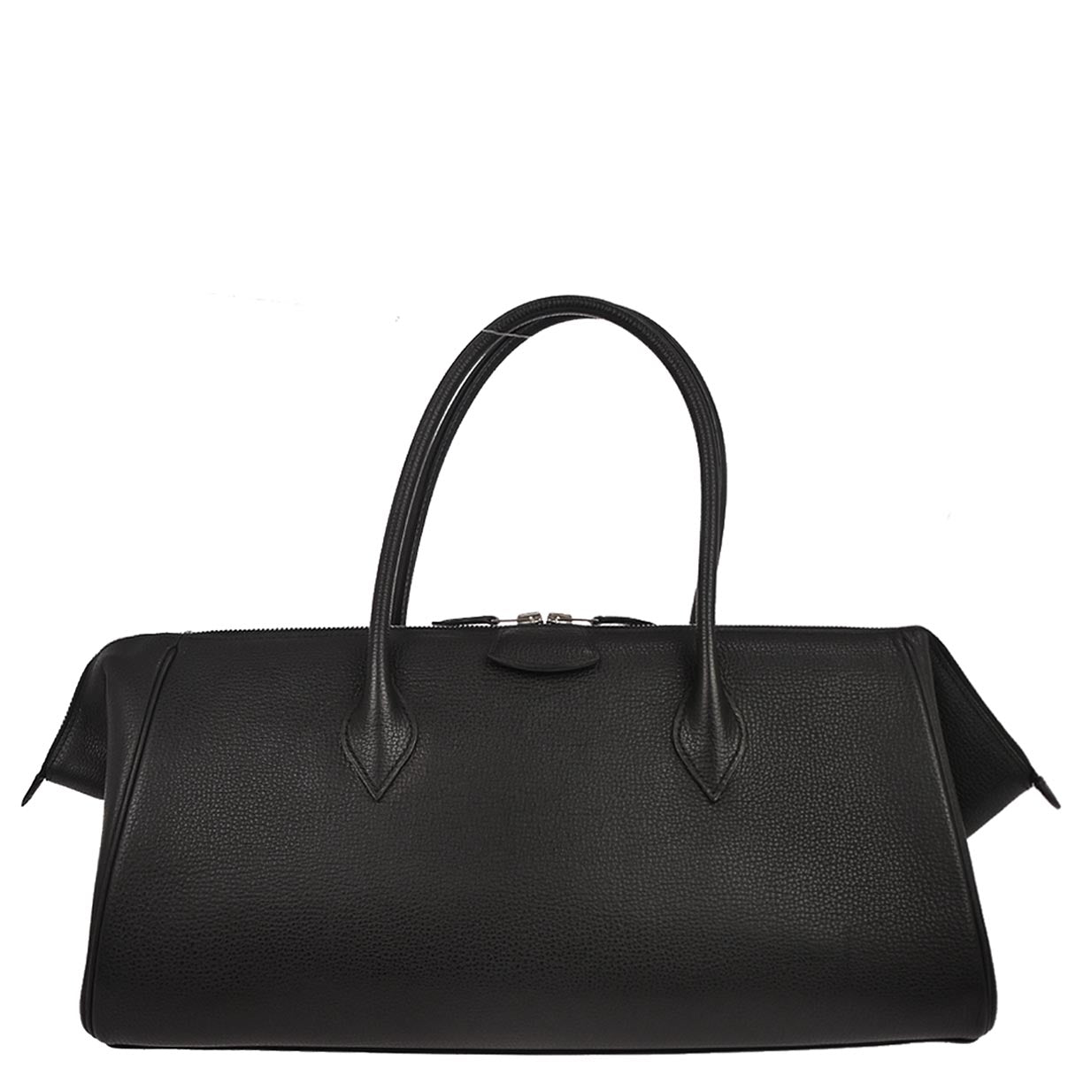 Hermes Black Courchevel Paris Bombay 40 Handbag