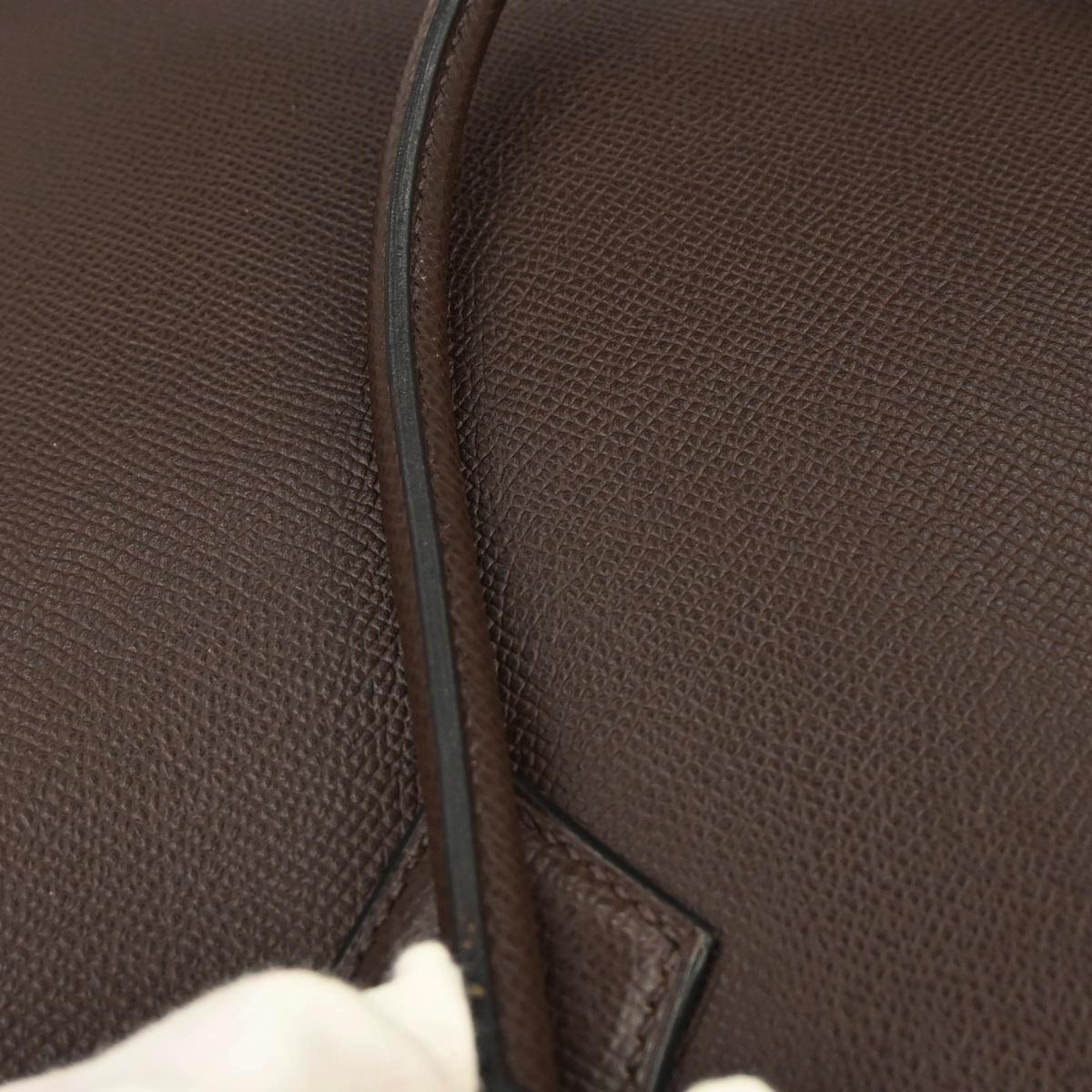 Hermes Chocolat Epsom Plume 32 Handbag