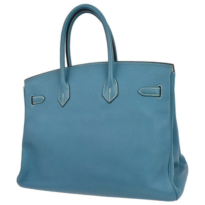 Hermes Blue Jean Taurillon Clemence Birkin 35 Handbag