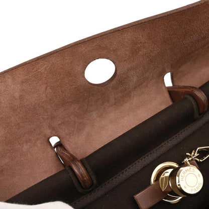 Hermes Brown Toile Officier Herbag a Dos 2 in 1 Backpack