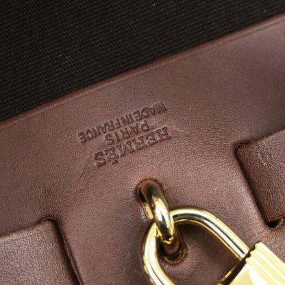 Hermes Brown Toile Officier Herbag a Dos 2 in 1 Backpack