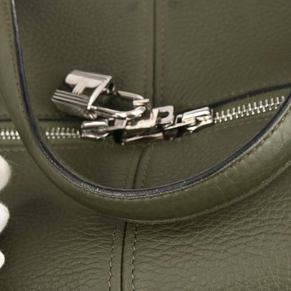 Hermes Olive Green Taurillon Clemence Victoria 50 Travel Handbag