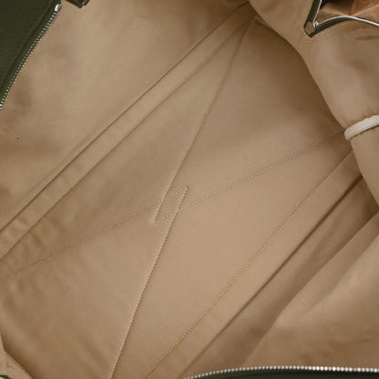 Hermes Olive Green Taurillon Clemence Victoria 50 Travel Handbag