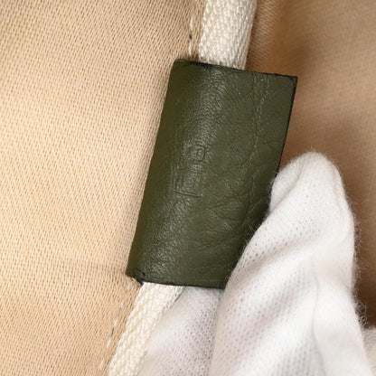 Hermes Olive Green Taurillon Clemence Victoria 50 Travel Handbag