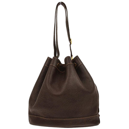 Hermes Havane Buffle Skipper Market GM Bucket Drawstring Shoulder Bag
