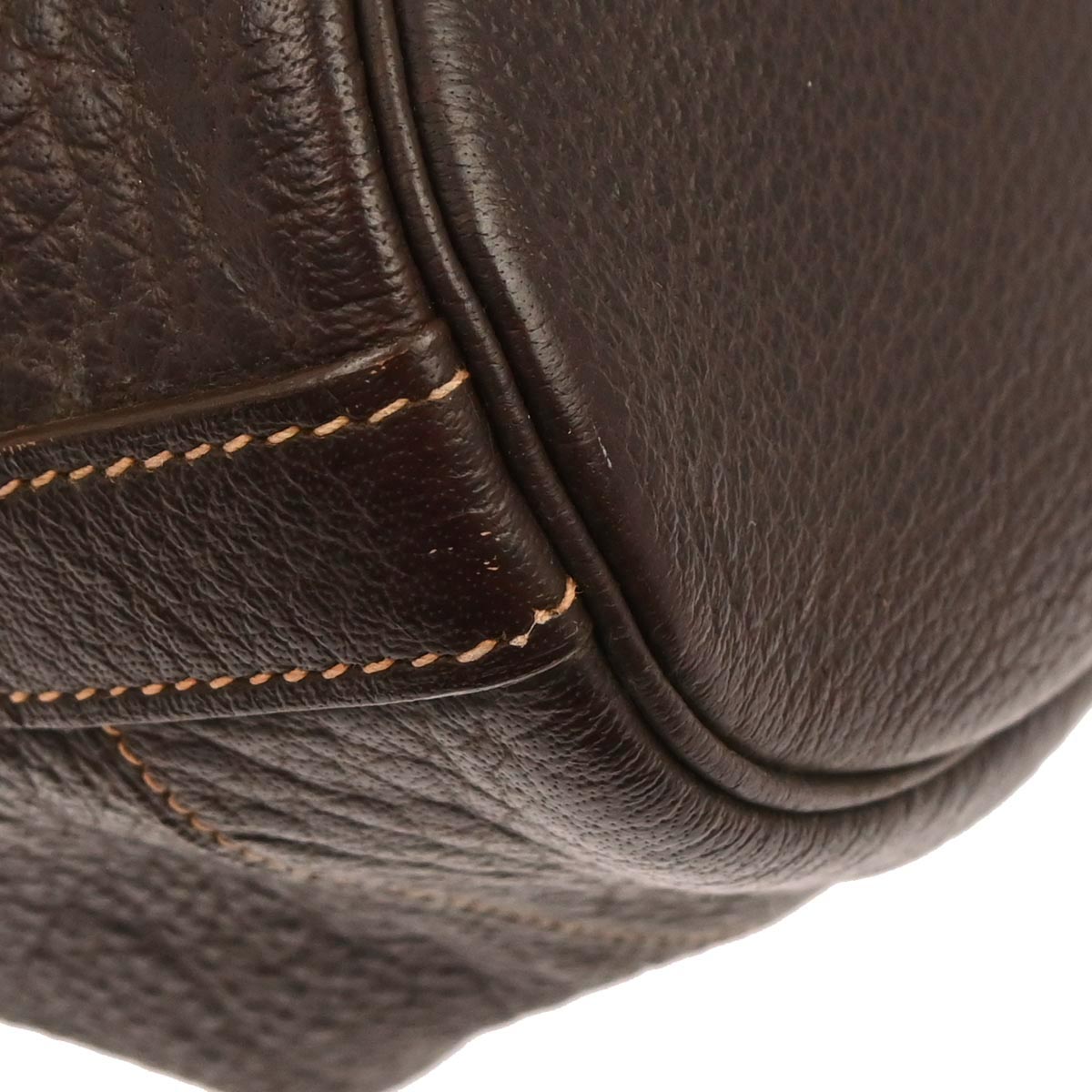 Hermes Havane Buffle Skipper Market GM Bucket Drawstring Shoulder Bag