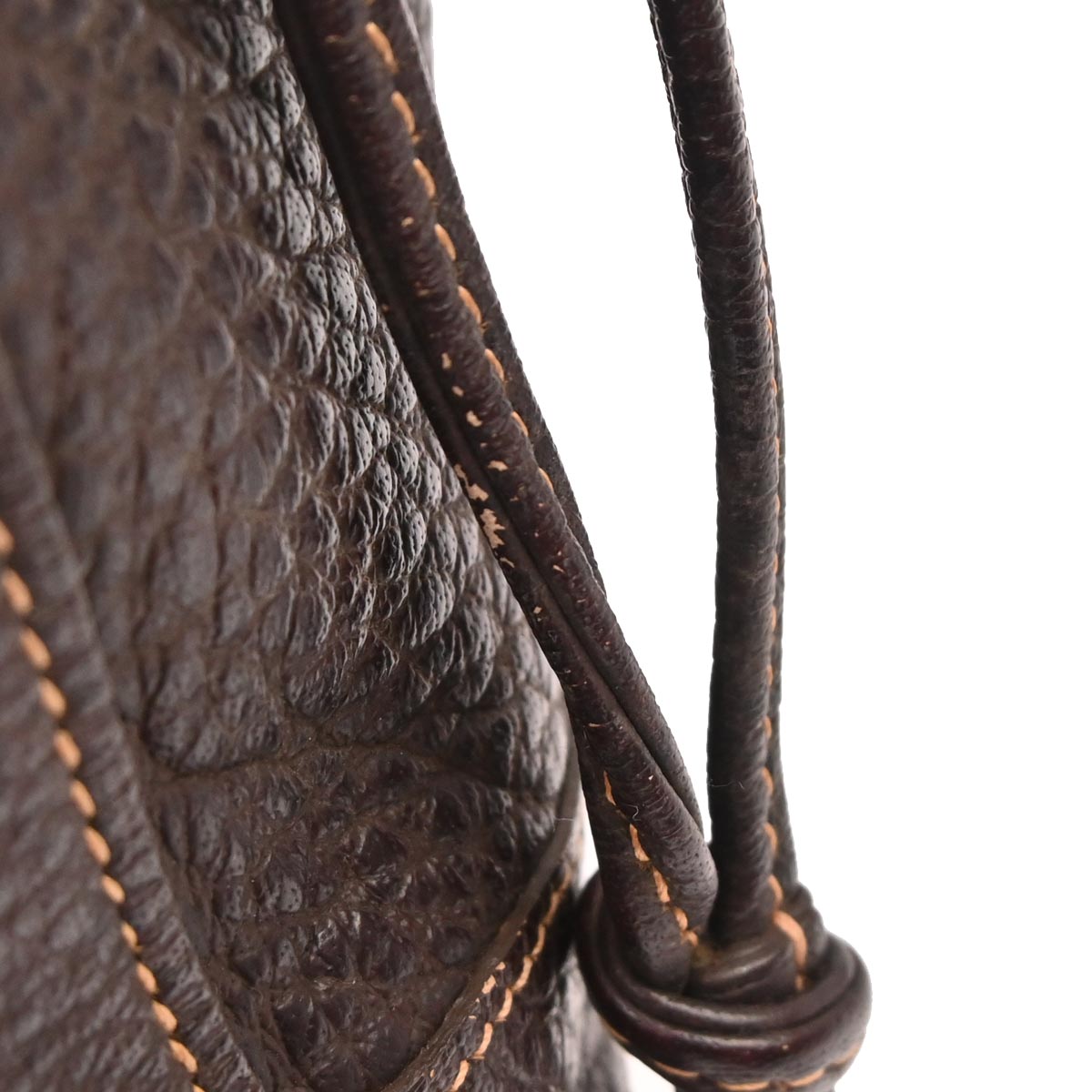 Hermes Havane Buffle Skipper Market GM Bucket Drawstring Shoulder Bag