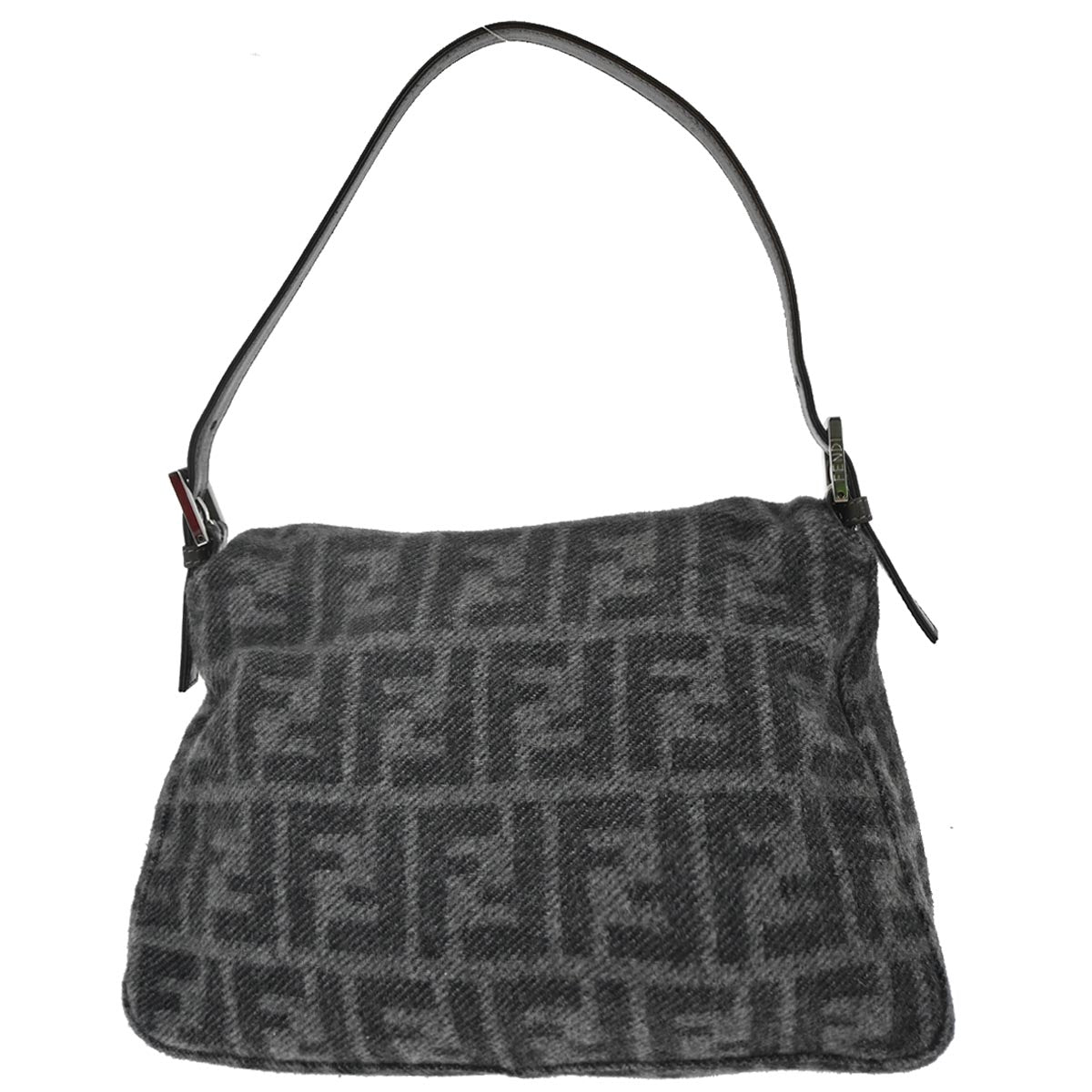 Fendi Gray Cashmere Mamma Baguette Handbag