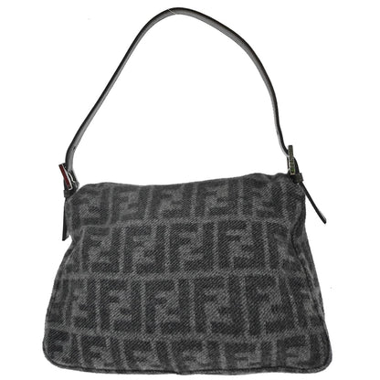 Fendi Gray Cashmere Mamma Baguette Handbag