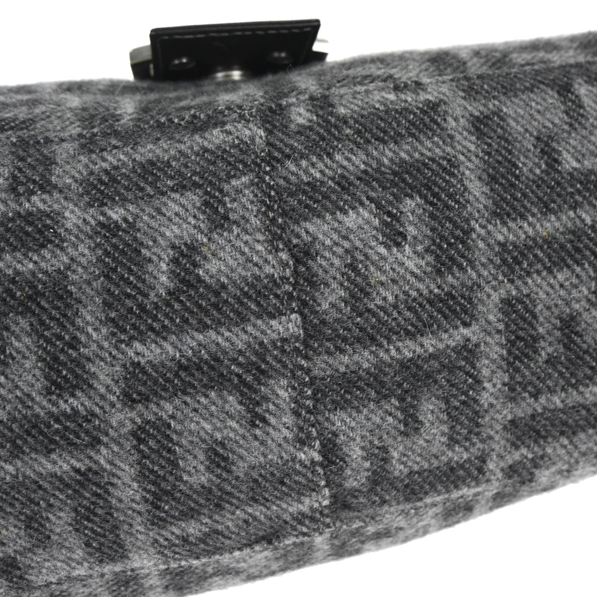 Fendi Gray Cashmere Mamma Baguette Handbag