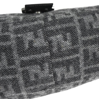 Fendi Gray Cashmere Mamma Baguette Handbag