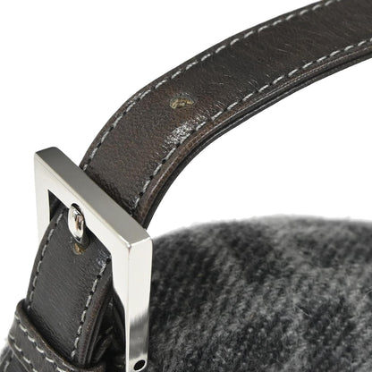 Fendi Gray Cashmere Mamma Baguette Handbag