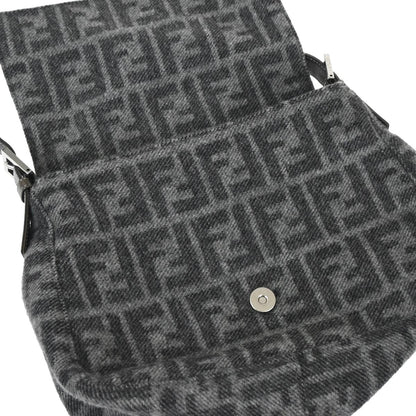 Fendi Gray Cashmere Mamma Baguette Handbag