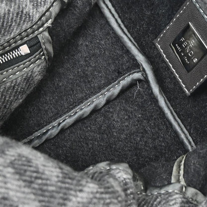 Fendi Gray Cashmere Mamma Baguette Handbag