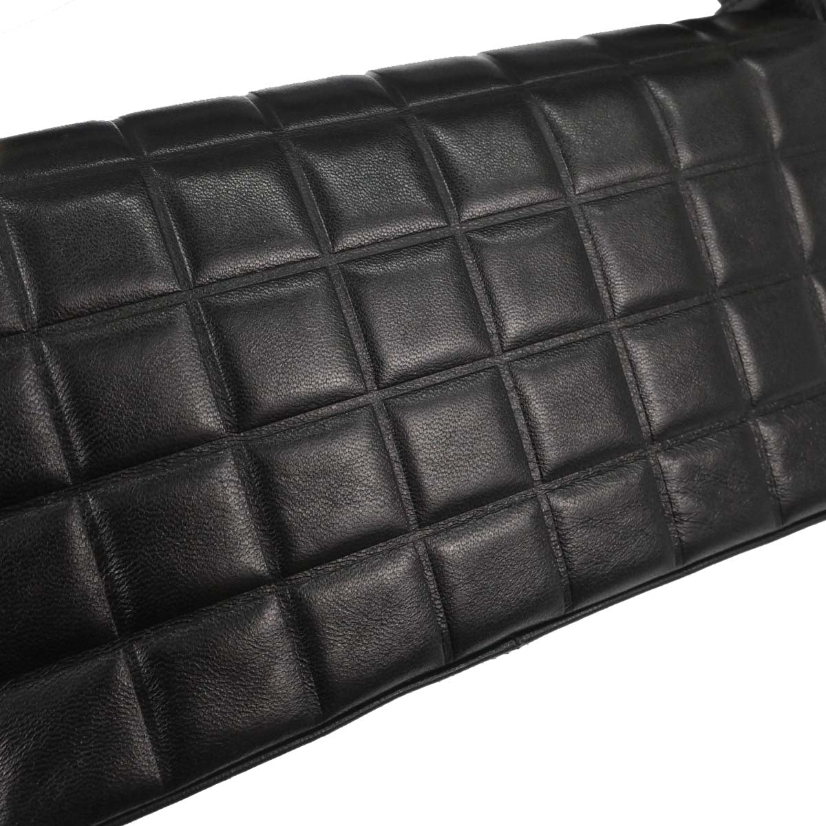 Chanel Black Lambskin Choco Bar Shoulder Bag