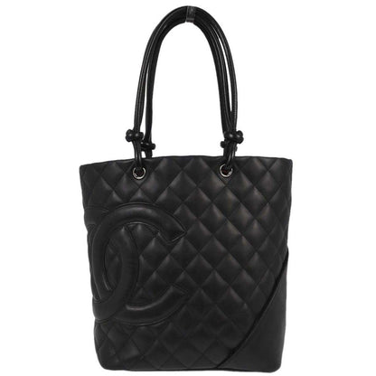 Chanel Black Calfskin Cambon Ligne Tote Handbag
